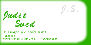 judit sved business card